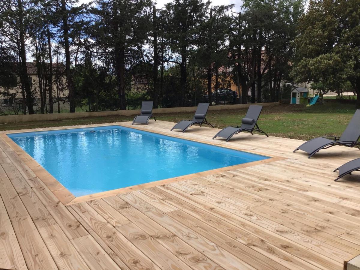 Gite Les Oliviers 10 Pers Piscine Au Calme 4 Etoiles Saint-Laurent-la-Vernède Zewnętrze zdjęcie